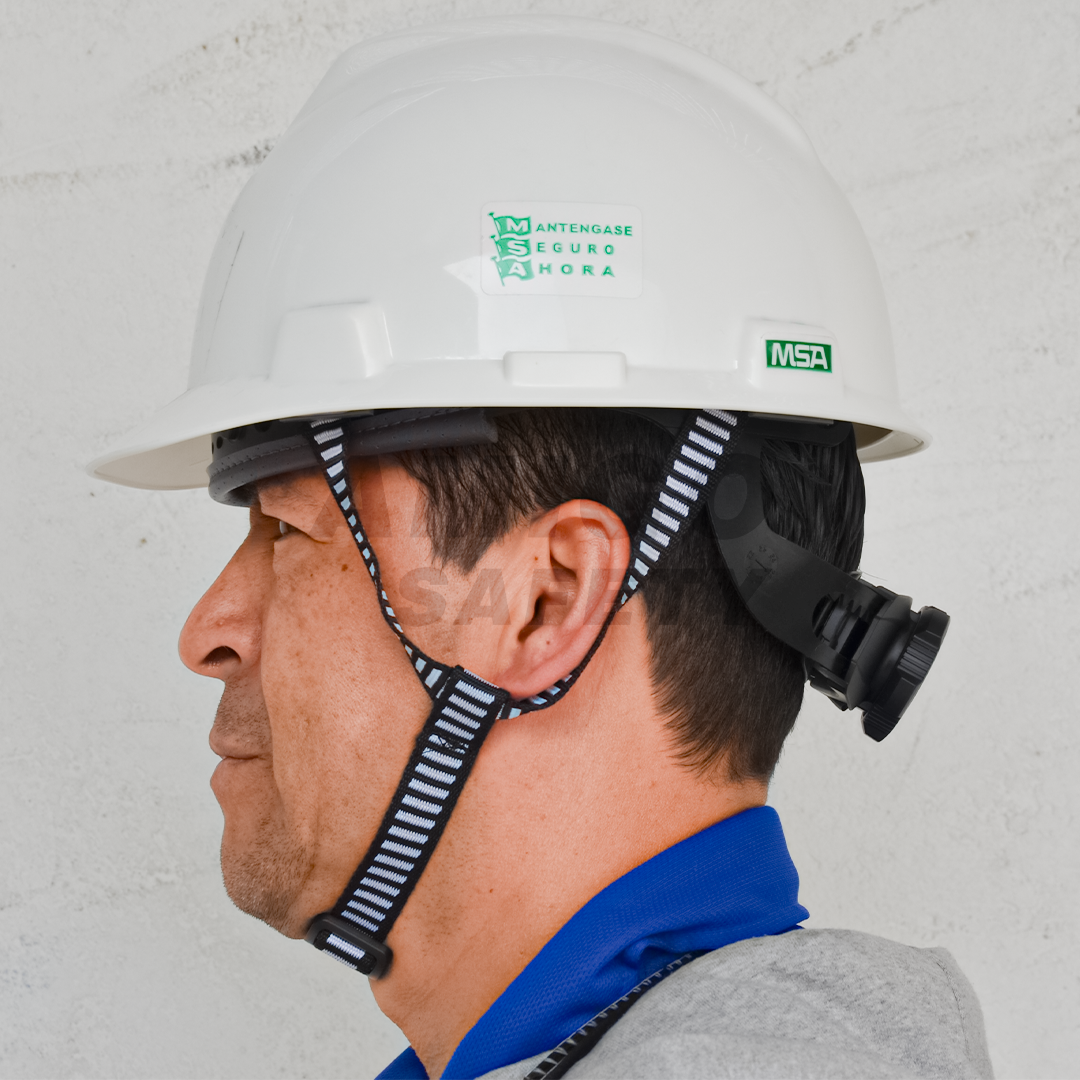 Barbiquejo de 4 Puntos Tipo Clip V-Guard MSA (Pieza) Negro 10124238 … - 2